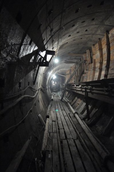 Забученная часть старой опоры односвода