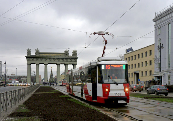 1103 на Московском проспекте, обкатка. 7 декабря 2011 г.