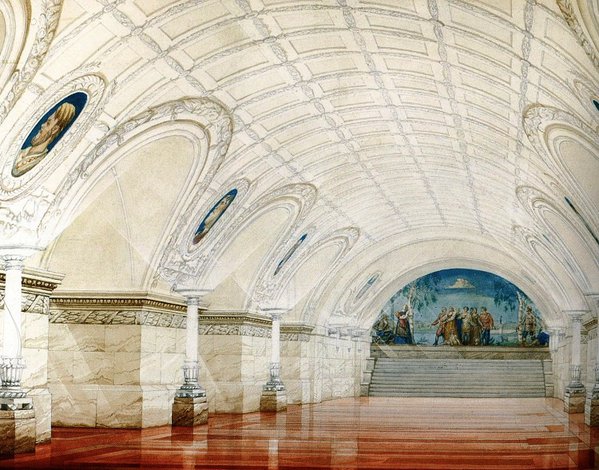Vladimirskaya.jpg (236.42 КБ) 18932 просмотра Станция «Владимирская», авторы проекта С.В. Васильковский, В.С. Васильковский