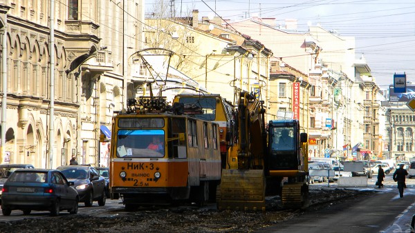 ТС-52 №НиК-3, ВПРС-500. Улица Марата (между Свечным и Кузнечным переулками)