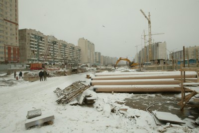 А вэто время на земле.... снег