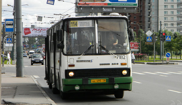 Ikarus-280.33O №7182, проспект Славы, август 2012 года.