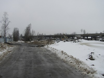 от ст Ржевка в сторону колтушского шоссе
