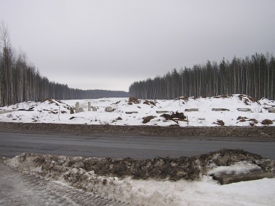 Пересечение с дорогой к Ржевскому аэродрому в сторону Колтушского шоссе