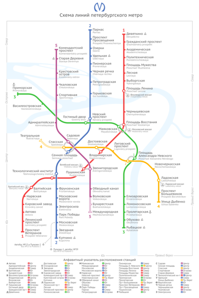Схема Петербургского метро. Пока без Международной и Бухарестской.