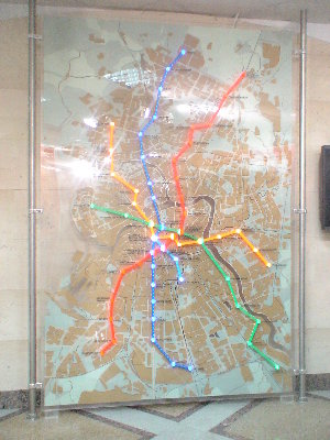 Красочная схема метрополитена