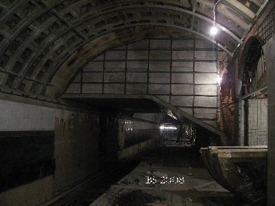 Обшитый короб перехода.