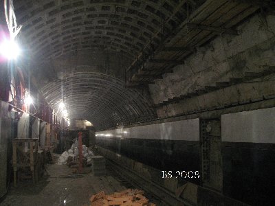 ПСТ.Участок тоннеля большого диаметра напротив перехода на Пушкинскую.